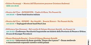 I mercoledì di via Passeri: il programma del 31 luglio