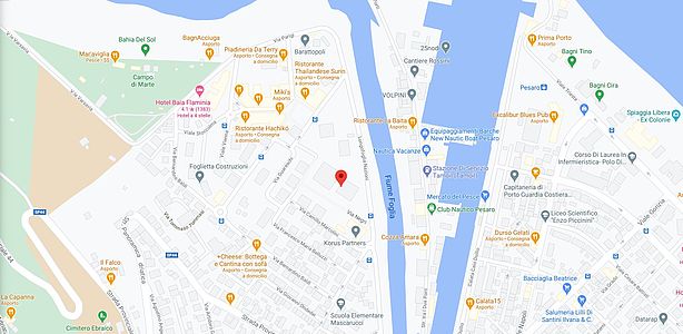 mappa campi tennis baia flaminia