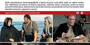 Sequenze di gola. Mangiare pesci e crostacei sullo schermo