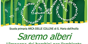 Disegno di bicicletta tra gli alberi