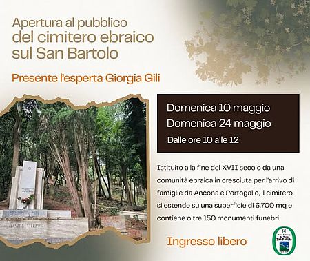Locandina di Apertura al pubblico del cimitero ebraico