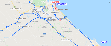Mappa lavori cavalcavia via La Marca