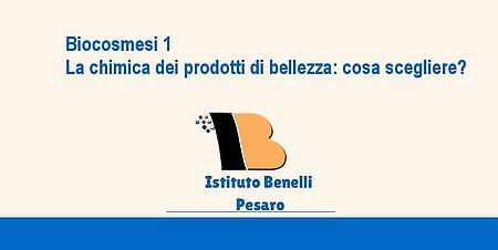Biocosmesi 1 immagine logo Istituto Benelli lettera B in evidenza