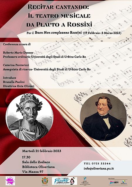 Recitar cantando: il teatro musicale da Plauto a Rossini. Locandina