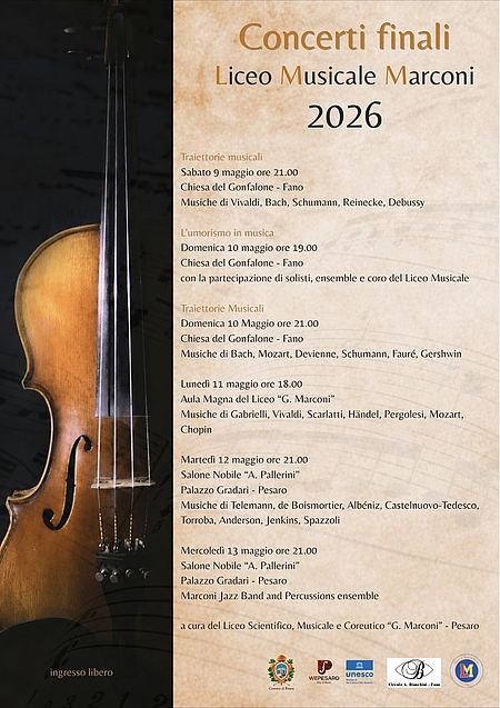 Concerti finali 2026 del Liceo Musicale “G. MarconI"