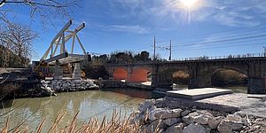 Pilone del ponte ciclopedonabile