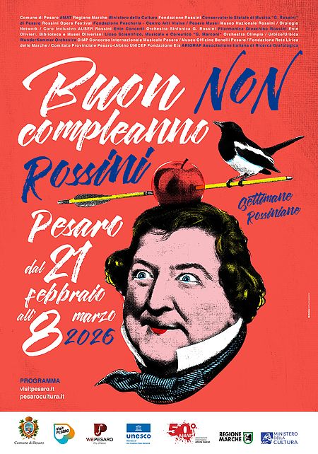Primo weekend rossiniano: al via il Buon (non) Compleanno Rossini! Manifesto Non Compleanno Rossini