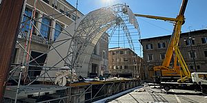Lavori in piazza del Popolo