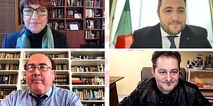 Perugini ed altri della comunità buddista in video conferenza