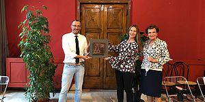 Ricci con moglie figlia e opera di Gentiletti