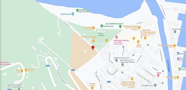 mappa stadio baia flaminia