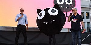 Ricci e Pagnini sul palco della 1/2 Notte bianca dei Bambini