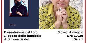 Locandina dell'evento con Simona Baldelli