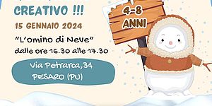Immagine laboratorio creativo omino di neve