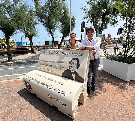 Biancani e Frenquellucci con panchina Rossini