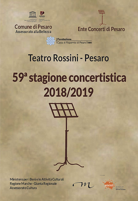 Copertina depliant 59a stagione concertistica