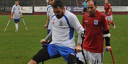 Fotografia di un incontro di calcio dell Nazionale Italiana Calcio Amputati