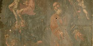 'La Madonna col Bambino San Giuseppe e teoria di putti' di pittore marchigiano 