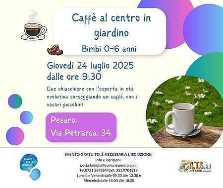 locandina di Caffè al centro in giardino