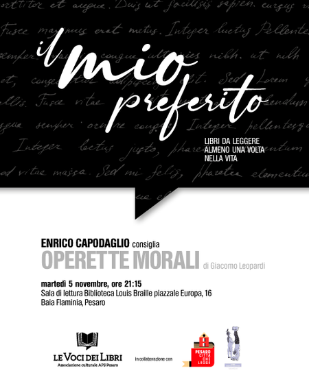 Enrico Capodaglio consiglia Operette Morali di Giacomo Leopardi