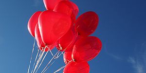 palloncini a forma di cuore