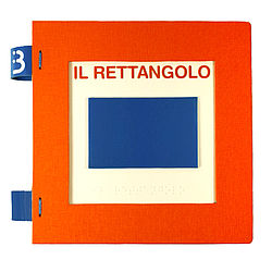 Immagine copertina libro tattile in cartotecnica "Il rettangolo"