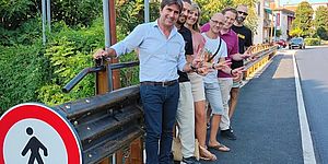 Marciapiede ponte Borgo Santa Maria