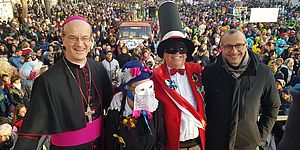 Sindaco Ricci vescovo Salvucci Rabachèn e Cagnèra