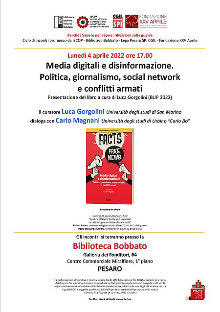 Media digitali e disinformazione. Locandina