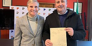 Galdenzi e Vimini con il documento ritrovato