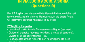 locandina di Rinnovo rete idrica in Via Lucio Accio