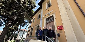  il consigliere del Q8 Giuseppe Bongiorno, l'assessore Luca Pandolfi, il presidente del Q8 Fabio Zaffini