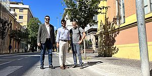 Perugini Pozzi Storoni nell'attraversamento pedonale