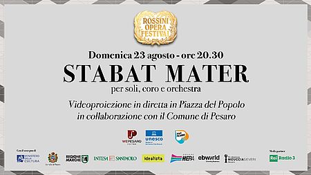 Stabat Mater, il gran finale del Rossini Opera Festival in diretta gratuitamente da Piazza del Popolo. Biancani e Vimini: «Un modo per regalare alla città l’ultima serata di ROF» Stabat Mater, il gran finale del Rossini Opera Festival in diretta gratuitamente da Piazza del Popolo. Biancani e Vimini: «Un modo per regalare alla città l’ultima serata di ROF»