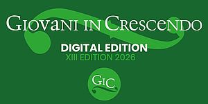 Logo Giovani in Crescendo con fondo verde
