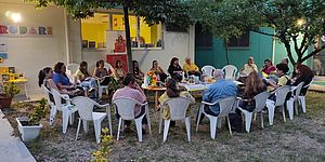 Pubblico in giardino
