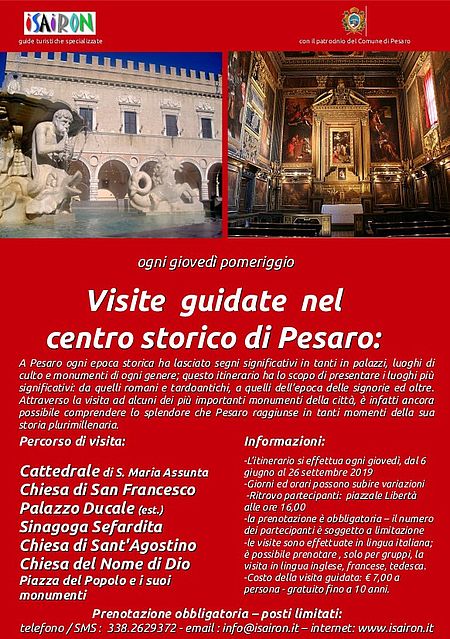 Itinerario centro storico di Pesaro manifesto
