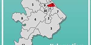 Mappa quartieri di Pesaro centro