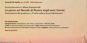 La pesca nel litorale di Pesaro negli anni Trenta. Cartolina