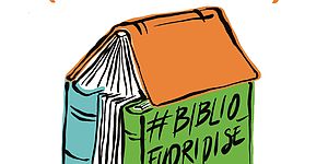 disegno di casetta fatta di libri