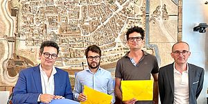 Da sinistra: Marco Fattore, Riccardo Pozzi, Mauro Santinelli, Alessandro Ricci