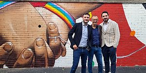 Il sindaco di Pesaro Matteo Ricci con "Papà per scelta"