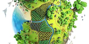 Immagine globo verde