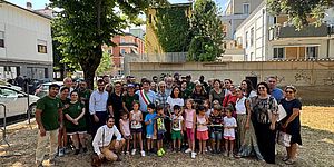 Biancani Della Dora all'inaugurazione del parco