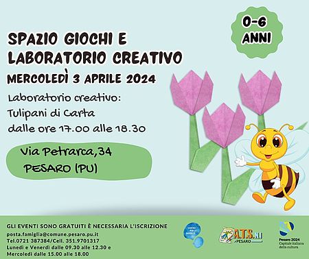 Locandina laboratorio Tulipani di carta