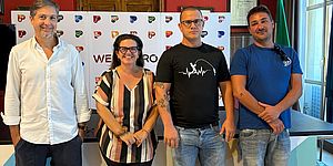 Nicola Tontini, direttore Coop. "Casa del pescatore", Luca Cavalieri e Matteo Salvatori