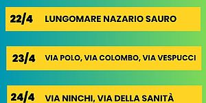 Pulizia delle caditoie, calendario dal 22/4 al 24/4 nella zona porto-mare