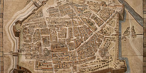 Pianta di Pesaro prospettica