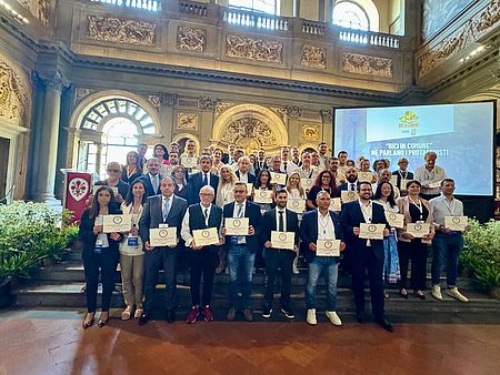 della Dora Mengucci alla premiazione della Bicipolitana