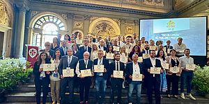 della Dora Mengucci alla premiazione della Bicipolitana